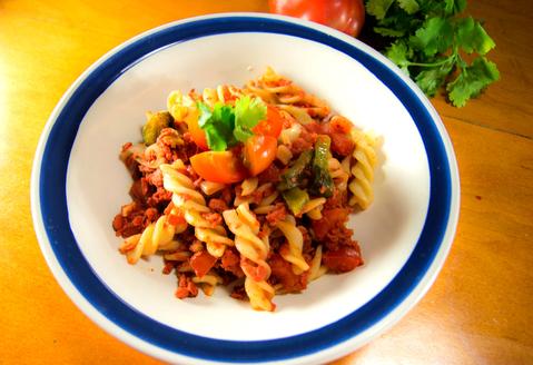 Fusilli a la Mexicana Vegano