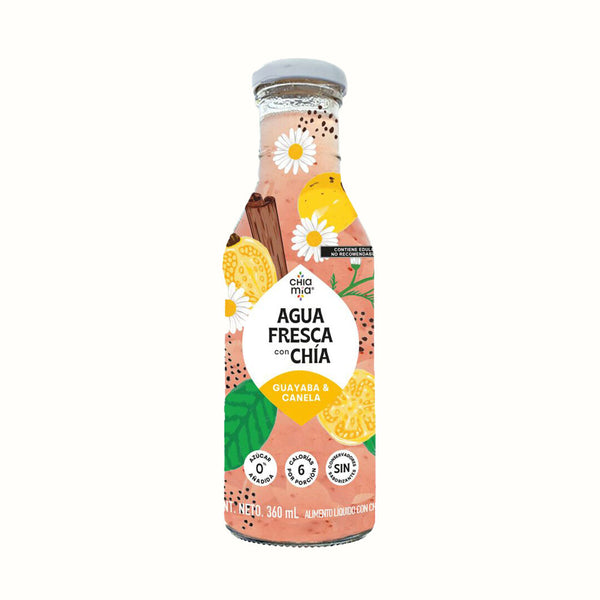 Agua Fresca con Chía - Guayaba y Canela Chía Mía 360 ml