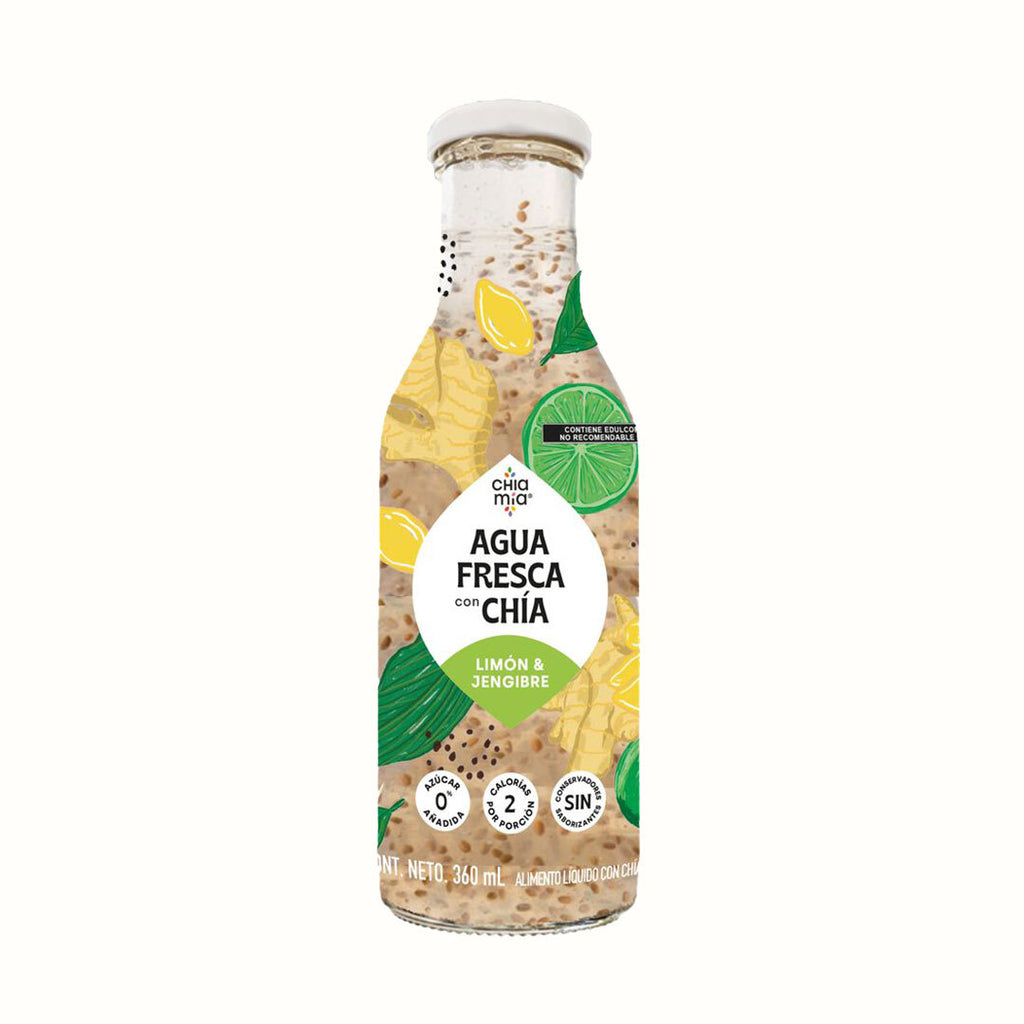 Agua Fresca con Chía - Limón y Jengibre Chía Mía 360 ml