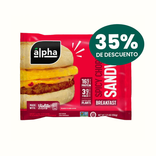 Sándwich Vegano de Chorizo Picante Alpha Foods 156 g
