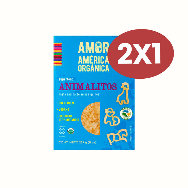Pasta Orgánica Animalitos de Arroz y Quinoa Sin Gluten América Orgánica 227 g