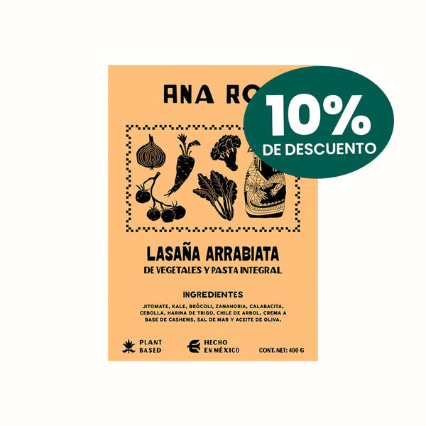 Lasaña Arrabiata Ana Ro Foods 400 g
