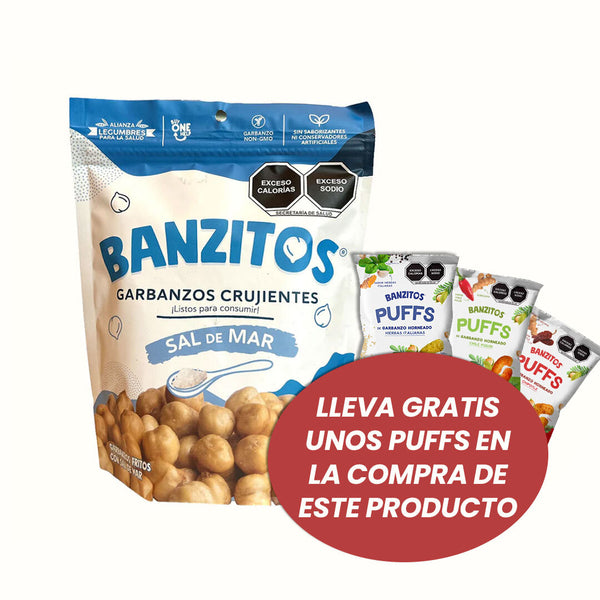 Garbanzos Crujientes Sabor Sal de Mar Banzitos 110 g