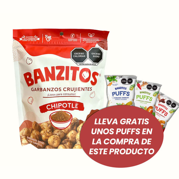 Garbanzos Crujientes Sabor Chipotle Banzitos 110 g