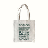 Tote Bag Color Crudo Somos la Generación Vegan Label 1 pz