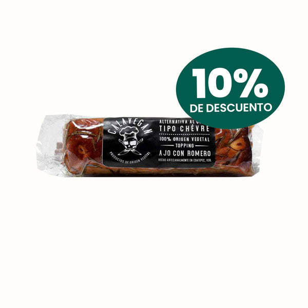 Queso Vegano Tipo Cabra Ahumado: Ajo con Romero Calavegan 250 g