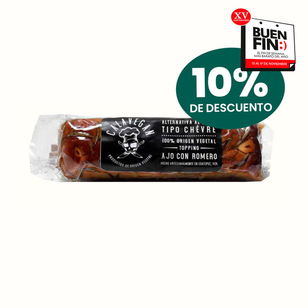 Queso Vegano Tipo Cabra Ahumado: Ajo con Romero Calavegan 250 g