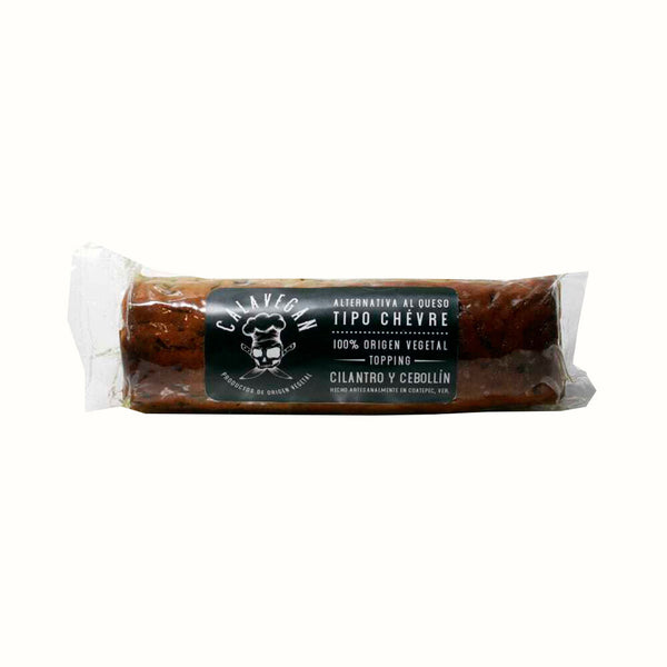 Queso Vegano Tipo Cabra Ahumado: Cilantro y Cebollin Calavegan 250 g