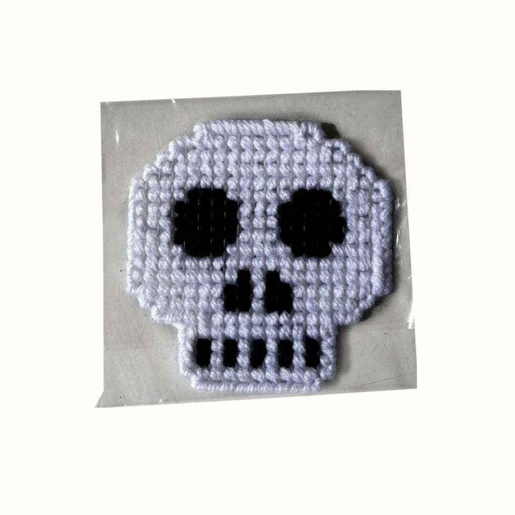 Imán Bordado de Calavera Halloween 9cm