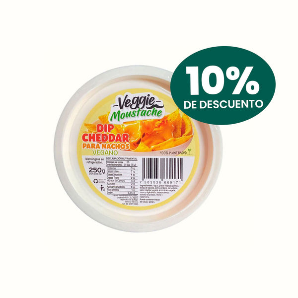 Dip Vegano Sabor Cheddar Para Nachos Veggie Express 250 g