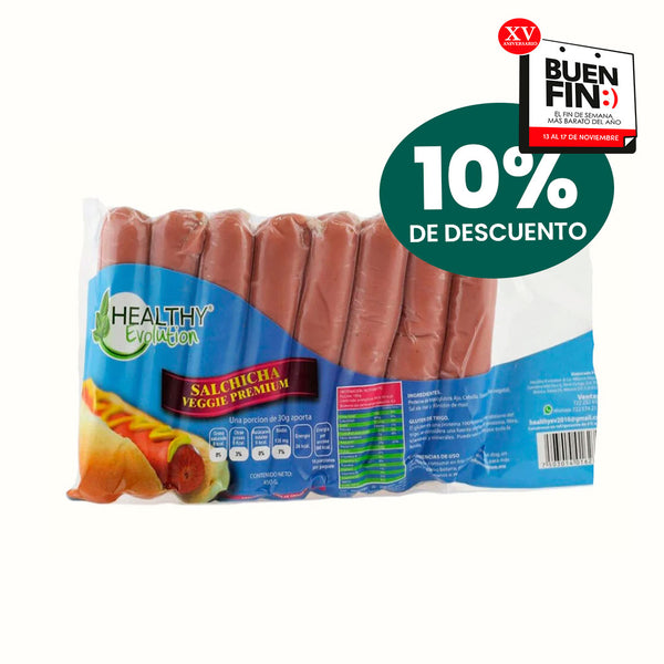 Salchichas Veganas Healthy Evolution (8 piezas) 450 g