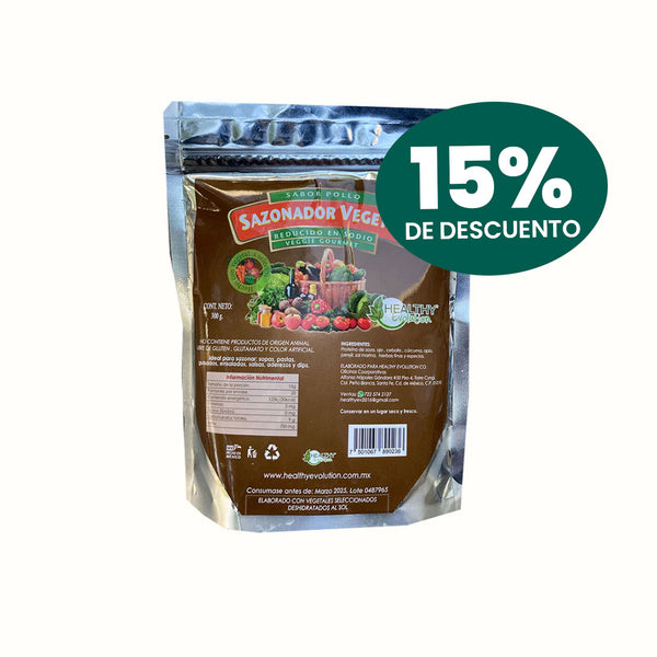 Sazonador Vegetal Sabor Pollo y Reducido en Sodio Healthy Evolution 300 g
