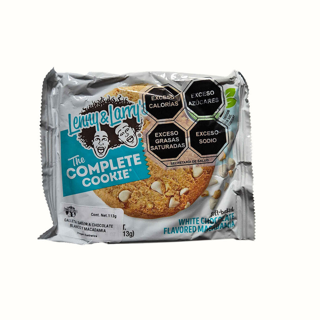 Galleta de Proteína Vegana con Chocolate Blanco y Macadamia Lenny & Larrys 113 g