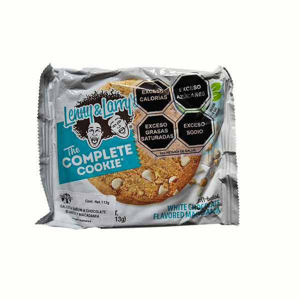 Galleta de Proteína Vegana con Chocolate Blanco y Macadamia Lenny & Larrys 113 g