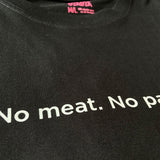 Playera Negra Unisex NO MEAT, NO PAIN - Vegan Mama