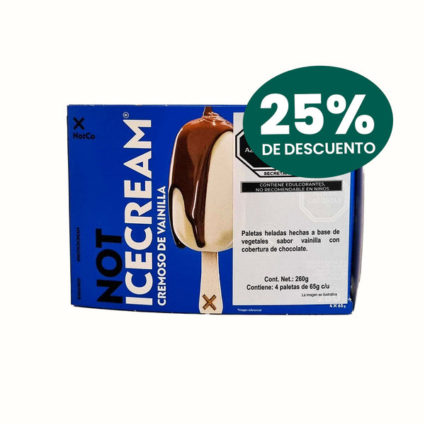 Multipack Paletas Heladas Vainilla con Cobertura de Chocolate NotCo 260 gr