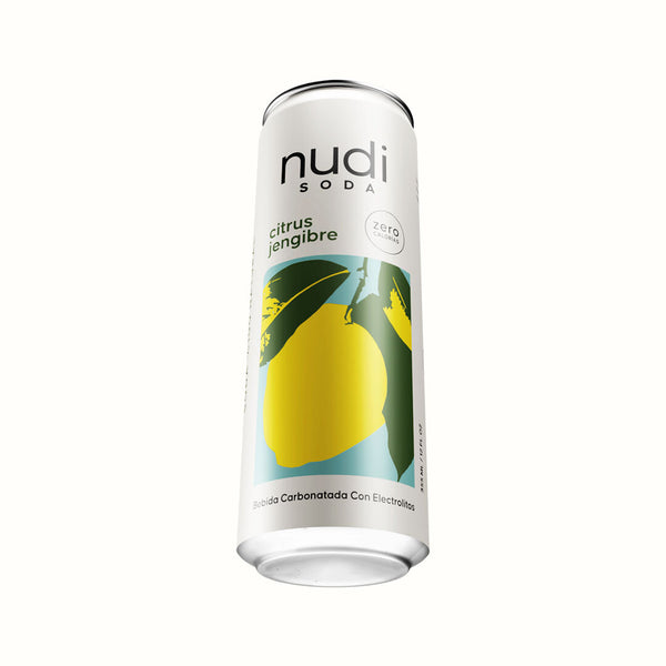 Soda sin Azúcar con Eletrolitos Sabor Citrus Jengibre Nudi 355 ml