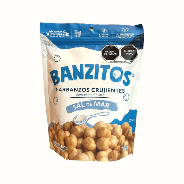 Garbanzos Crujientes Sabor Sal de Mar Banzitos 110 g
