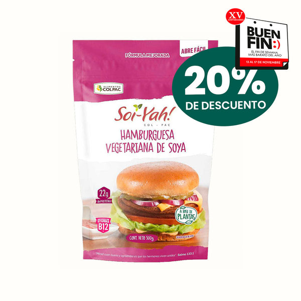 Hamburguesa Vegana Soi-Yah! 8 piezas 500 g