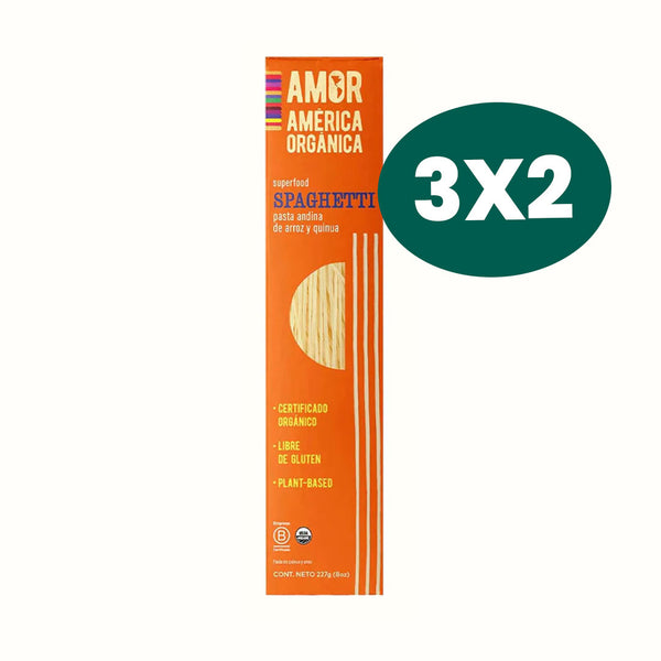 Pasta Orgánica Spaghetti de Arroz y Quinoa Sin Gluten América Orgánica 227 g