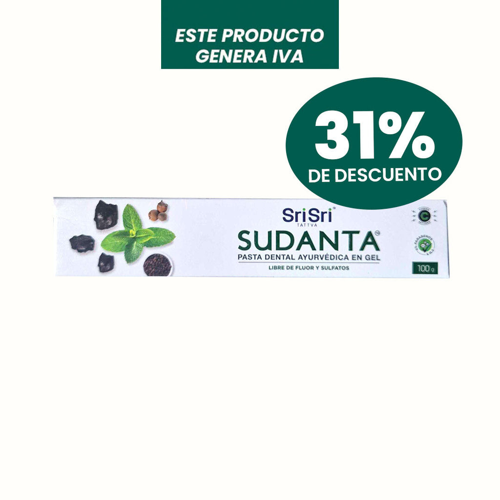Pasta Dental Libre de Flúor y Sulfatos Sri Sri Tattva 100 g