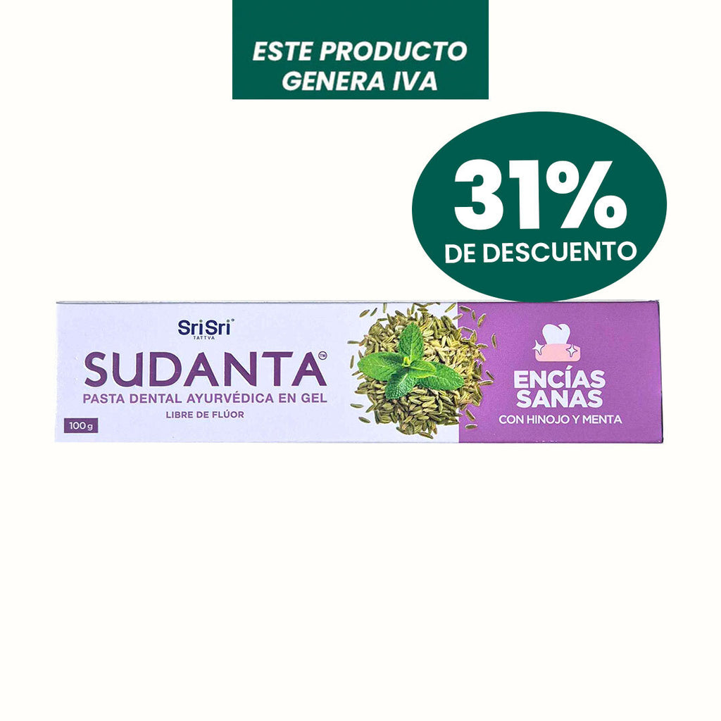 Pasta Dental Libre de Flúor Encías Sanas Sri Sri Tattava 100 g