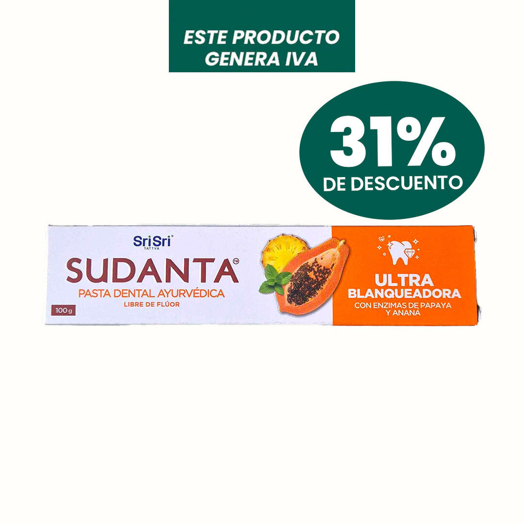 Pasta Dental Libre de Flúor Ultrablanqueadora Sri Sri Tattava 100 g