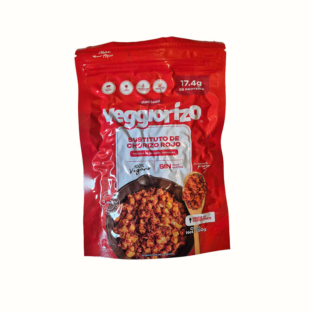 Chorizo Vegano Veggiorizo Rojo 250 g