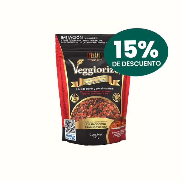 Chorizo Vegano Veggiorizo Rojo 250 g