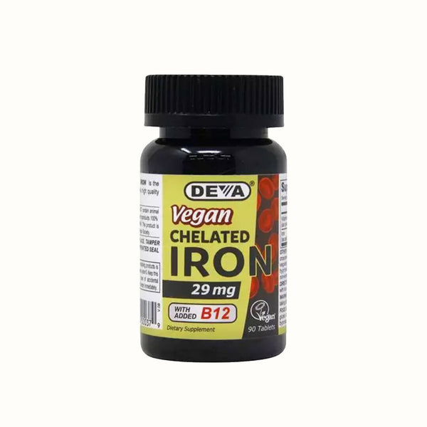 Hierro Vegan Chelated Iron 29 mg Deva 90 cápsulas