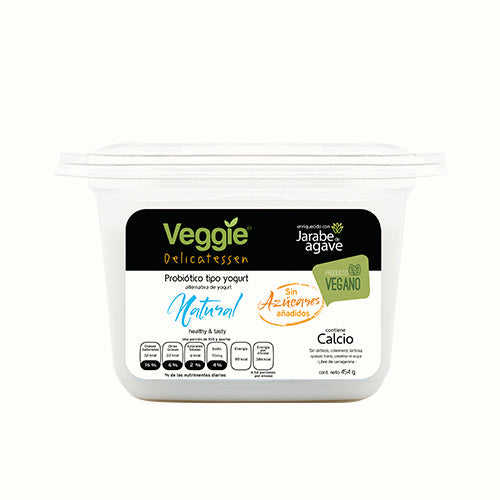 Yogurt Natural sin Azúcar Veggie Delicatessen 454 g
