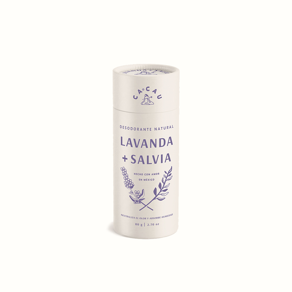 Desodorante Natural Lavanda y Salvia Cacau 80 g