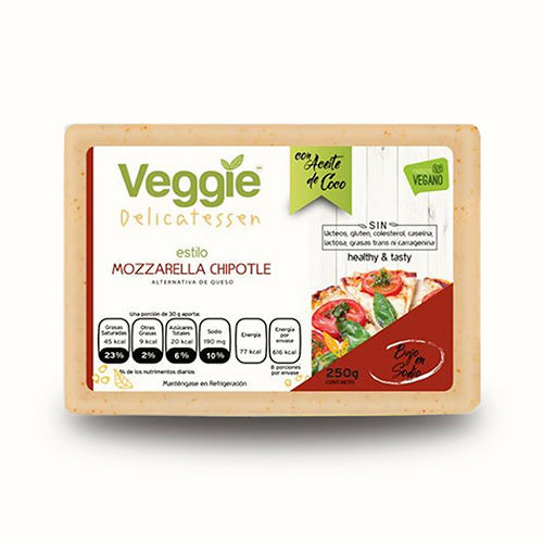 Queso Mozzarella Chipotle Veggie Delicatessen 250 g